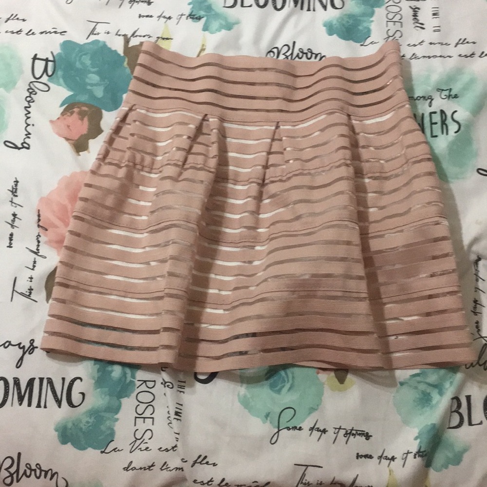 Light pink high waisted skirt